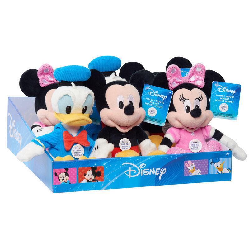 Pack De 12 Unidades - Peluche Disney 25cm Sonido Surtido