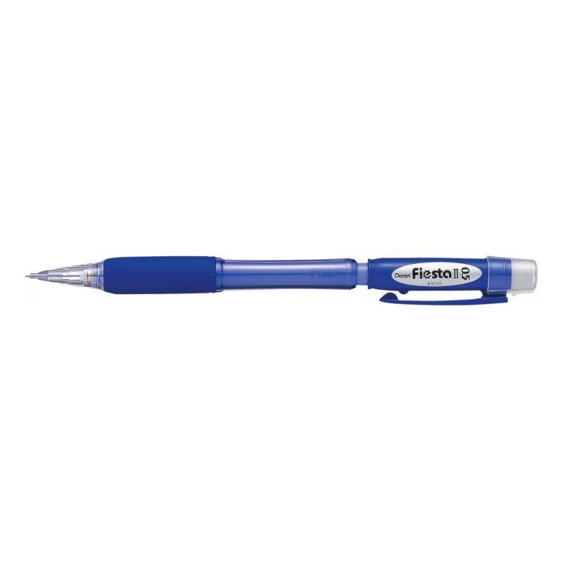 Pack De 12 Unidades Pentel Fiesta Ii Portaminas Hb 0.5mm Con Goma - Incluye 2 Recargas - Grip De Goma - Diseño