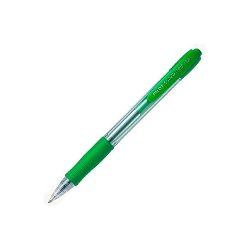 Pack De 12 Unidades Pilot Bolígrafo Supergrip M Verde Cuerpo Verde
