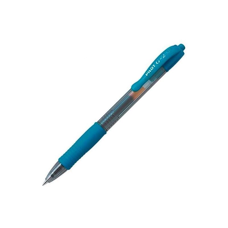 Pack De 12 Unidades Pilot Bolígrafo Tinta De Gel Azul G-2 0.7 Retráctil Azul Turquesa