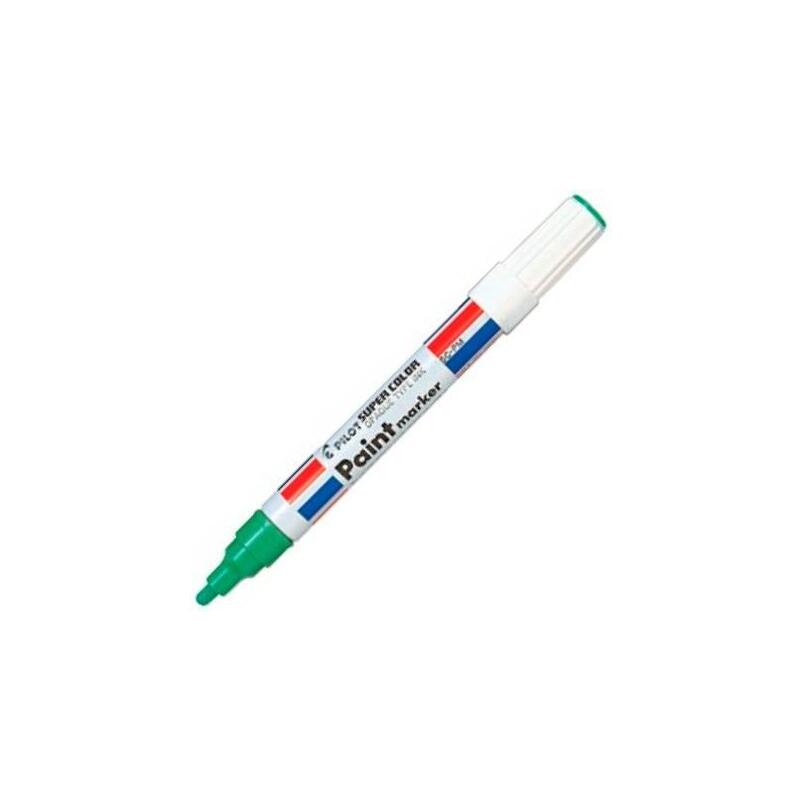 Pack De 12 Unidades Pilot Marcador Permanente Sc-Pm Uso Industrial Punta Redonda Verde