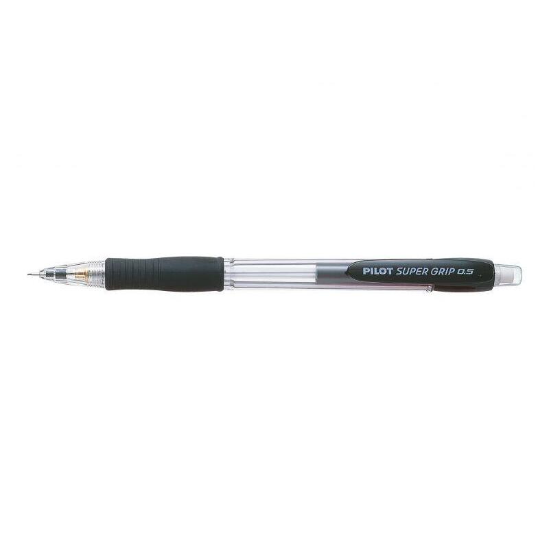 Pack De 12 Unidades Pilot Portaminas Supergrip H185 - Trazo 0.5mm - Mina Hb - Cuerpo Negro
