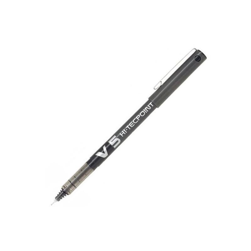 Pack De 12 Unidades Pilot Roller Tinta Líquida V-5 Hi-Tecpoint Negro