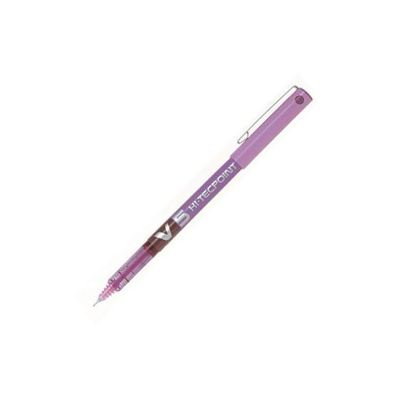 Pack De 12 Unidades Pilot Roller Tinta Líquida V-5 Hi-Tecpoint Violeta