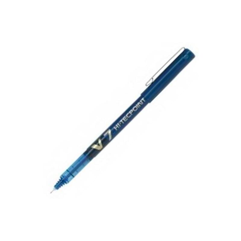 Pack De 12 Unidades Pilot Roller Tinta Líquida V-7 Hi-Tecpoint Azul
