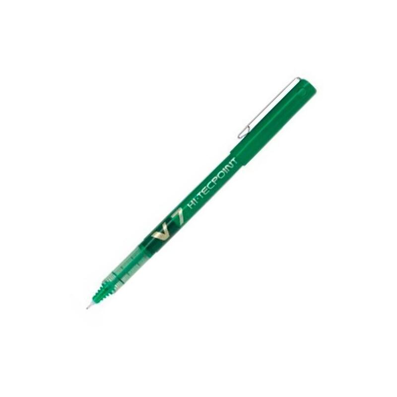 Pack De 12 Unidades Pilot Roller Tinta Líquida V-7 Hi-Tecpoint Verde