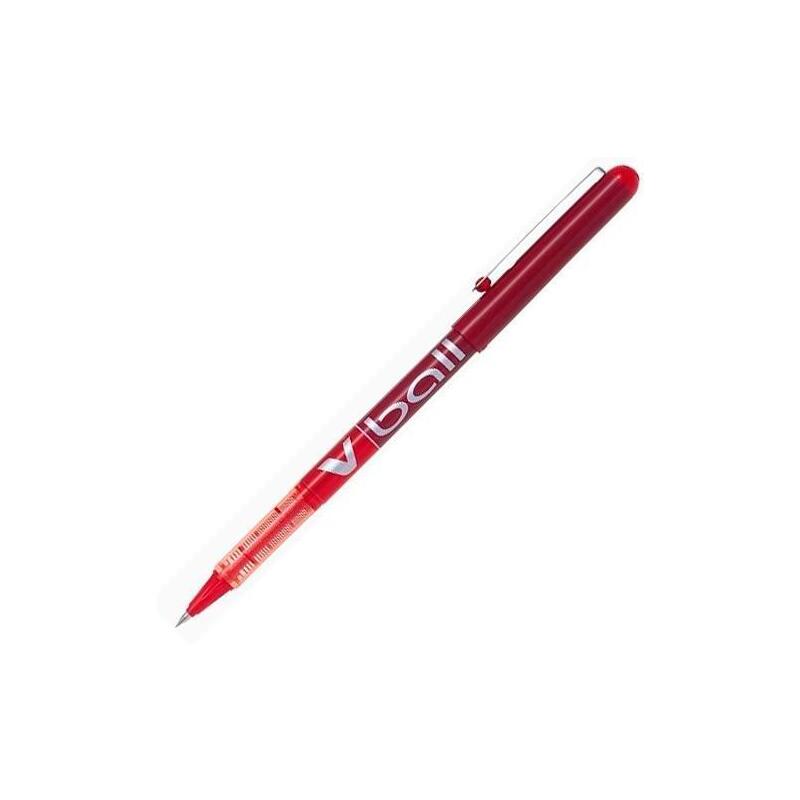 Pack De 12 Unidades Pilot Roller Tinta Líquida V-Ball 05 Rojo