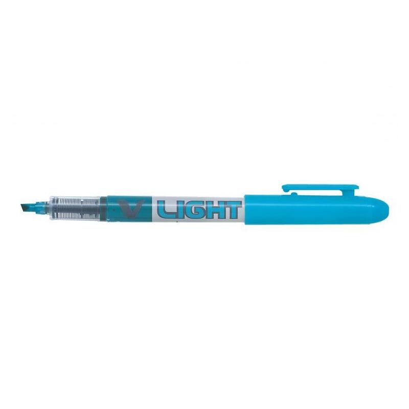 Pack De 12 Unidades Pilot Rotulador Marcador V-Light - Punta Biselada 3.60mm - Trazo De 3.30mm - Color Azul
