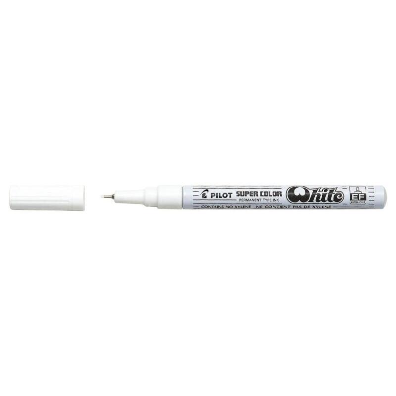Pack De 12 Unidades Pilot Super Color Rotulador Permanente Fino - Punta De 1mm De Poliacetal - Tinta Muy Densa Y Opaca