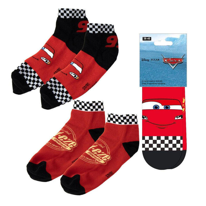 Pack De 12 Unidades - Set 2 Pares Calcetines Cars Disney Pixar Adulto