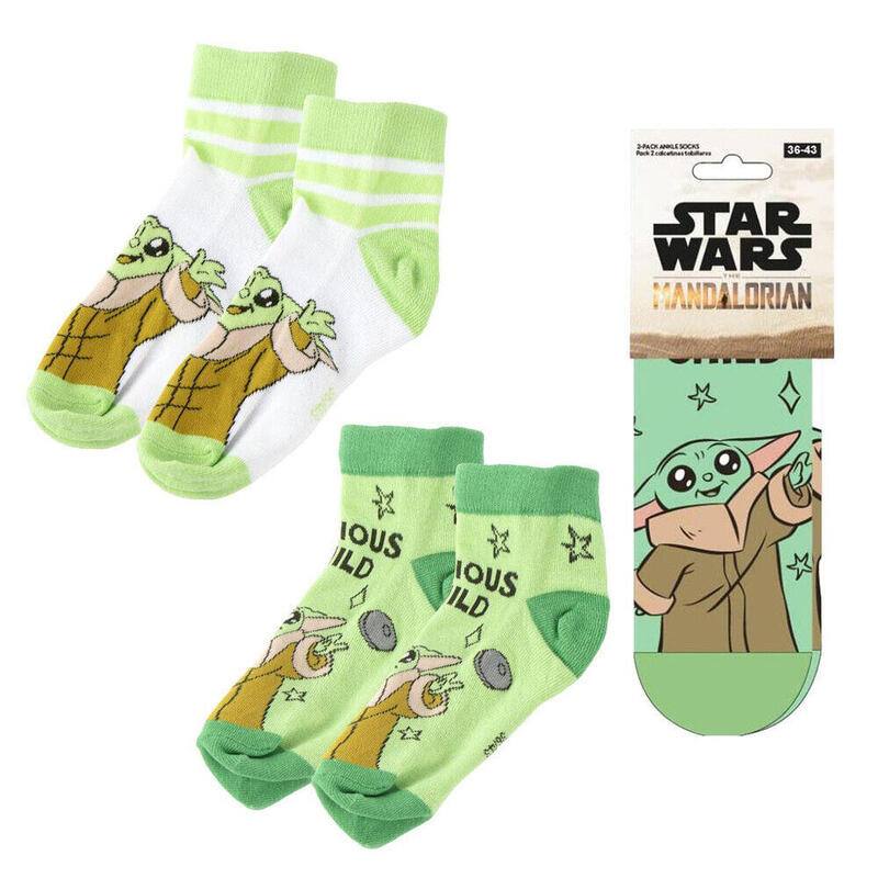Pack De 12 Unidades - Set 2 Pares Calcetines Grogu The Mandalorian Star Wars Adulto Surtido