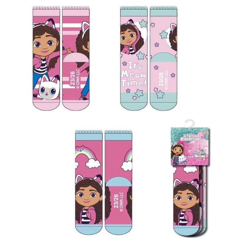 Pack De 12 Unidades - Set 3 Calcetines La Casa De Muñecas De Gabby Surtido