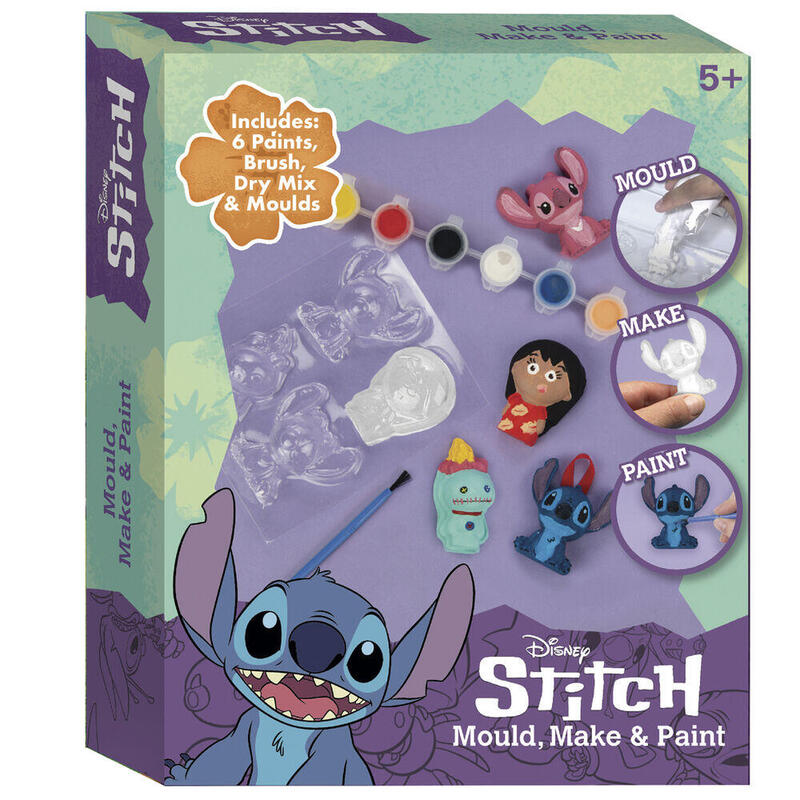Pack De 12 Unidades - Set De Escayola Para Moldear Y Pintar Stitch Disney