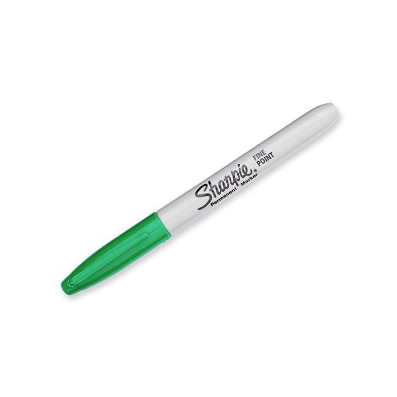 Pack De 12 Unidades Sharpie Marcador Permanente Fine Punta Redonda 0.9mm Verde