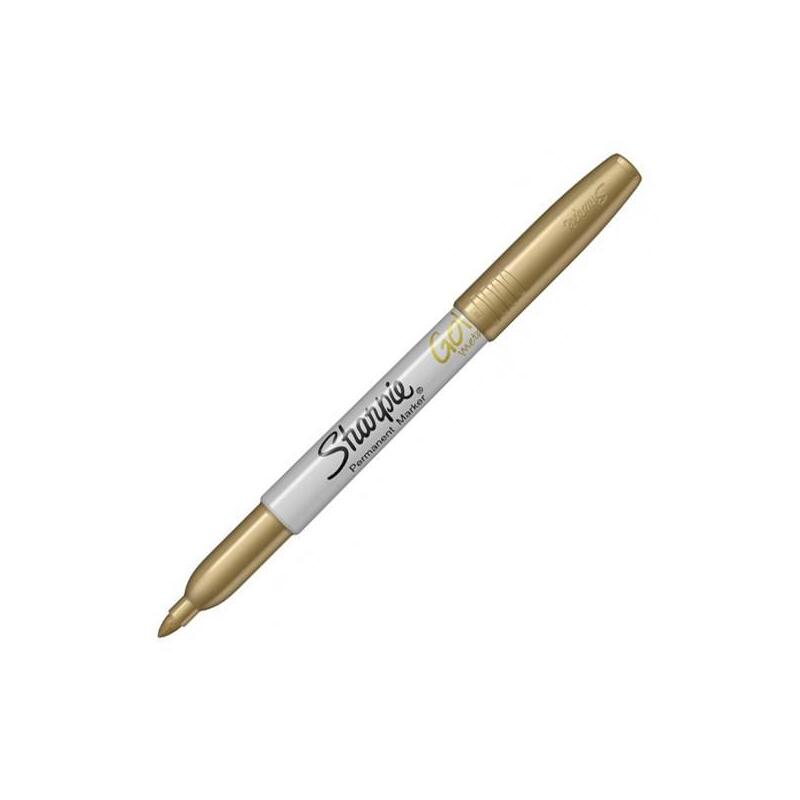 Pack De 12 Unidades Sharpie Marcador Permanente Metallic Punta Fina Oro