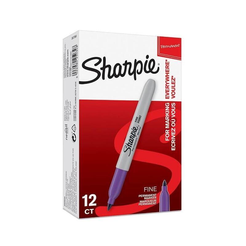 Pack De 12 Unidades Sharpie Rotulador Permanente Fine Morado