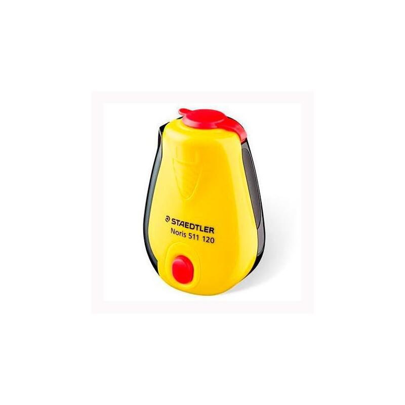 Pack De 12 Unidades Staedtler Afilalápices Con Depósito Diseño Noris Amarillo/Negro
