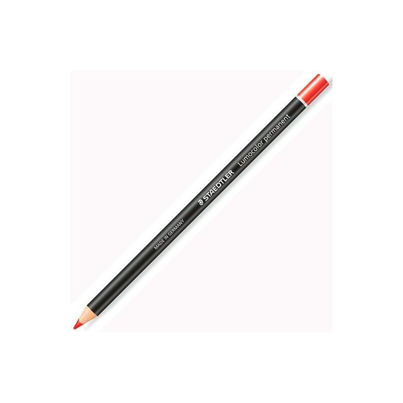 Pack De 12 Unidades Staedtler Lápiz Lumocolor Permanent Glasochrom Marcador En Seco Rojo