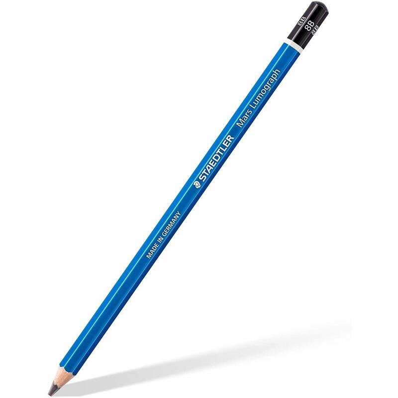 Pack De 12 Unidades Staedtler Mars Lumograph 100 Lapiz De Grafito Hexagonal - Mina 8b - Resistencia A La Rotura - Madera De Bosques Sostenibles