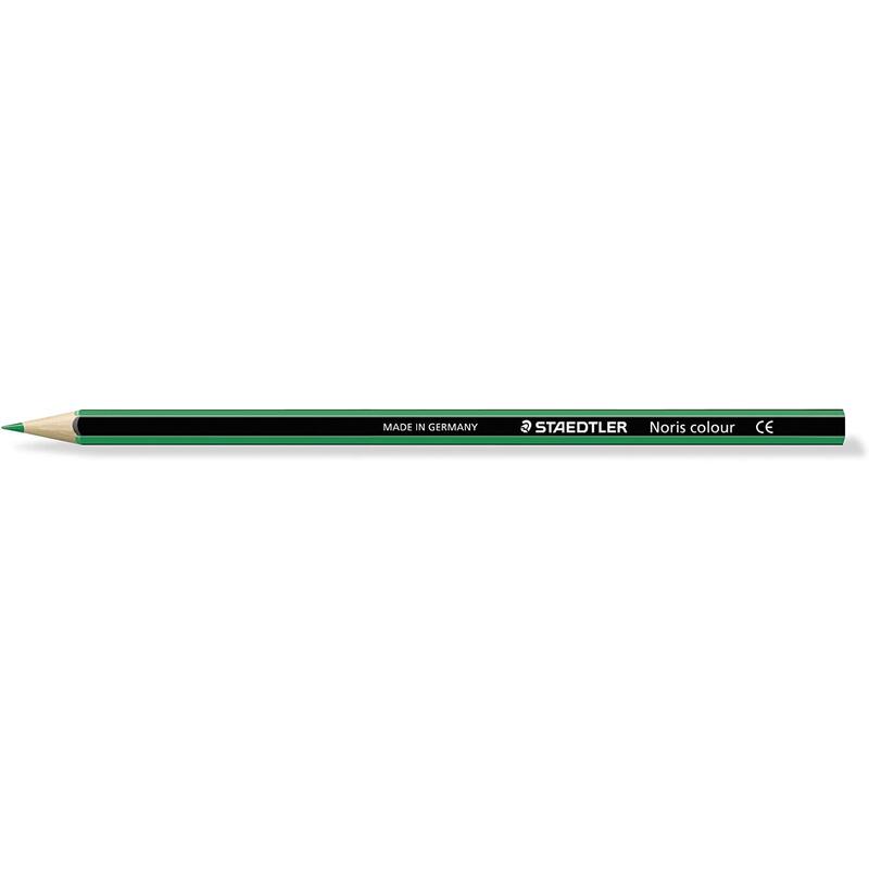 Pack De 12 Unidades Staedtler Noris Colour 185 Lapiz Hexagonal De Color - Resistencia A La Rotura - Material Wopex - Color Verde