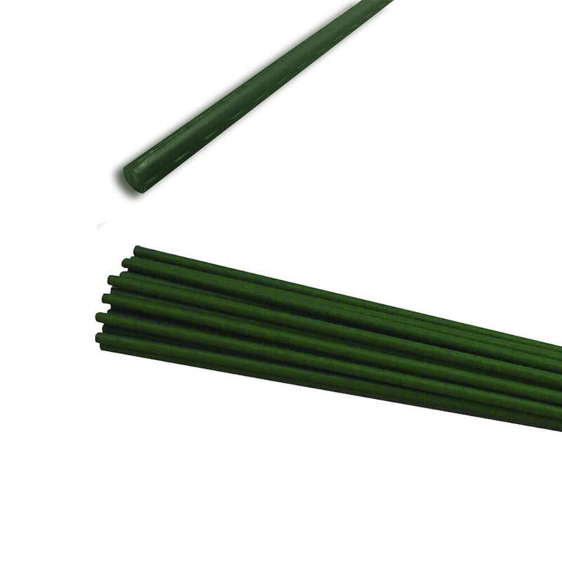 Pack De 12 Unidades - Tutor De Plastico Para Plantas. Color Verde Ø1,1x150cm