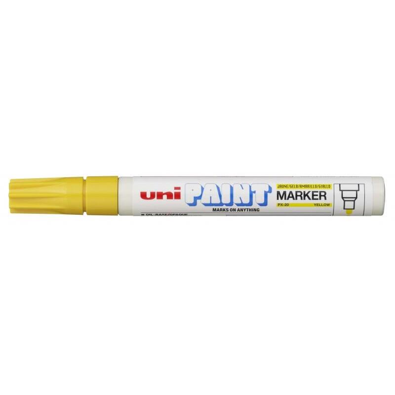 Pack De 12 Unidades Uni-Ball Px-20 Marcador De Pintura - Punta Acrilica De Bala 2.2-2.8mm - Permanente En Todas Las