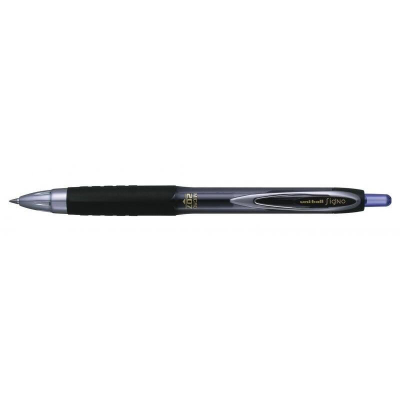Pack De 12 Unidades Uni-Ball Signo Umn-207 Roller De Tinta Liquida - Punta De Bola 0.5mm - Grip De Caucho Antifatiga -