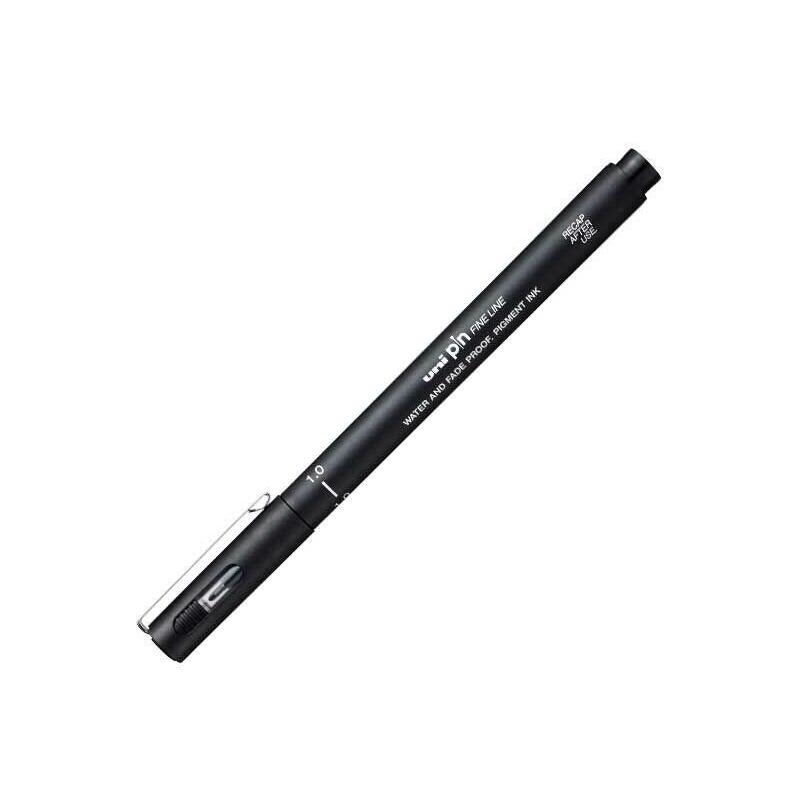 Pack De 12 Unidades Uni-Ball Uni Pin Rotulador Calibrado - Punta Poliacetal De 1.0 Mm. - Tinta Resistente Al Agua Y A