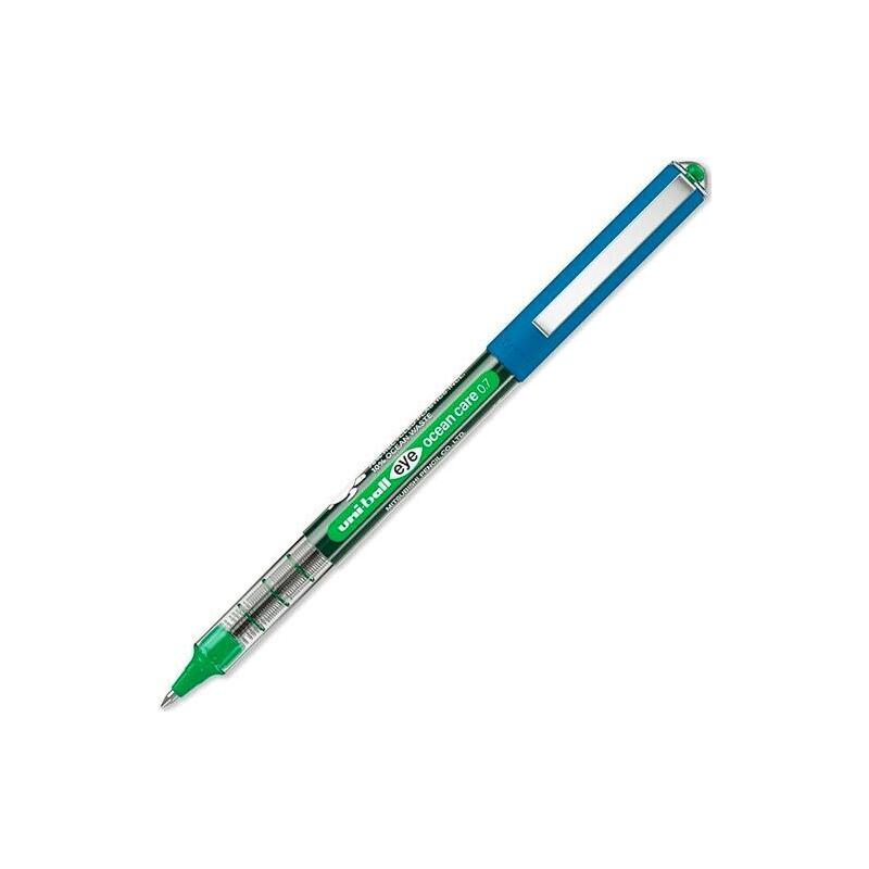 Pack De 12 Unidades Uniball Rollerball Eye Ocean Care Ub-157rop 0.7mm Verde