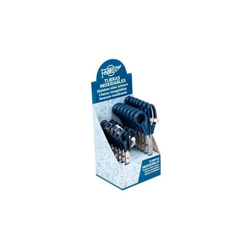 Pack De 14 Unidades Faibo Tijeras Oficina T1600 Y T2100 Azul