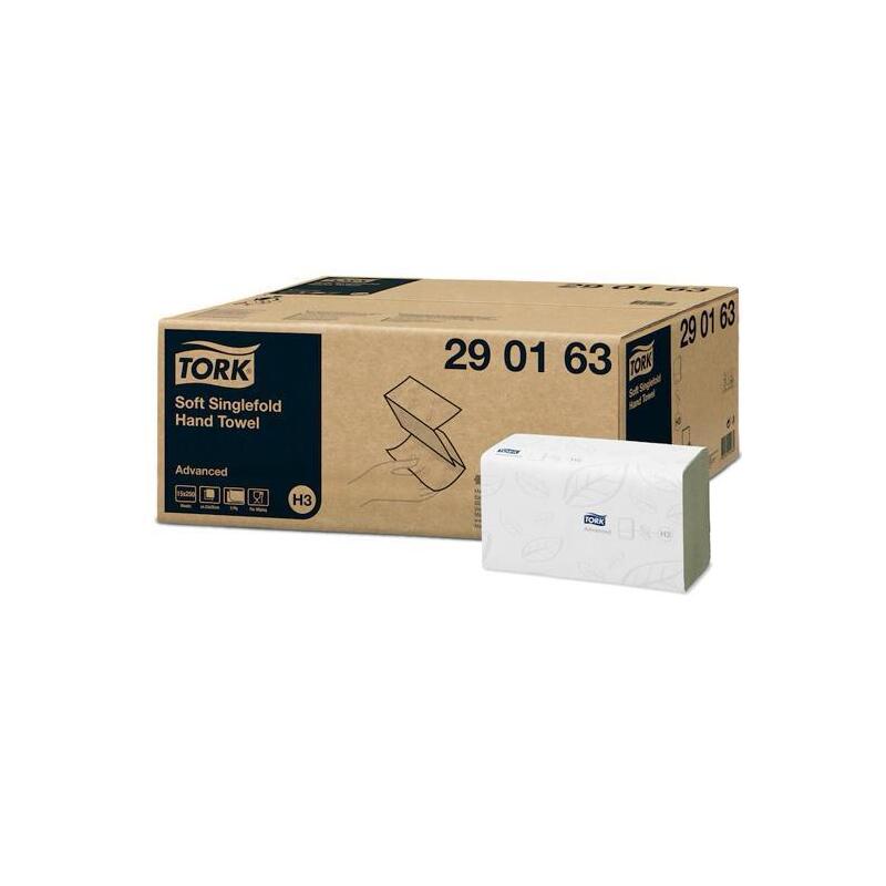 Pack De 15 Unidades Tork Advanced Toalla De Mano 2 Capas Plegada En V Blanco Pack