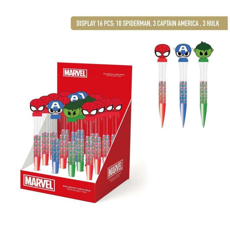 Pack De 16 Unidades - Boligrafo Giratorio Vengadores Avengers Marvel Surtido