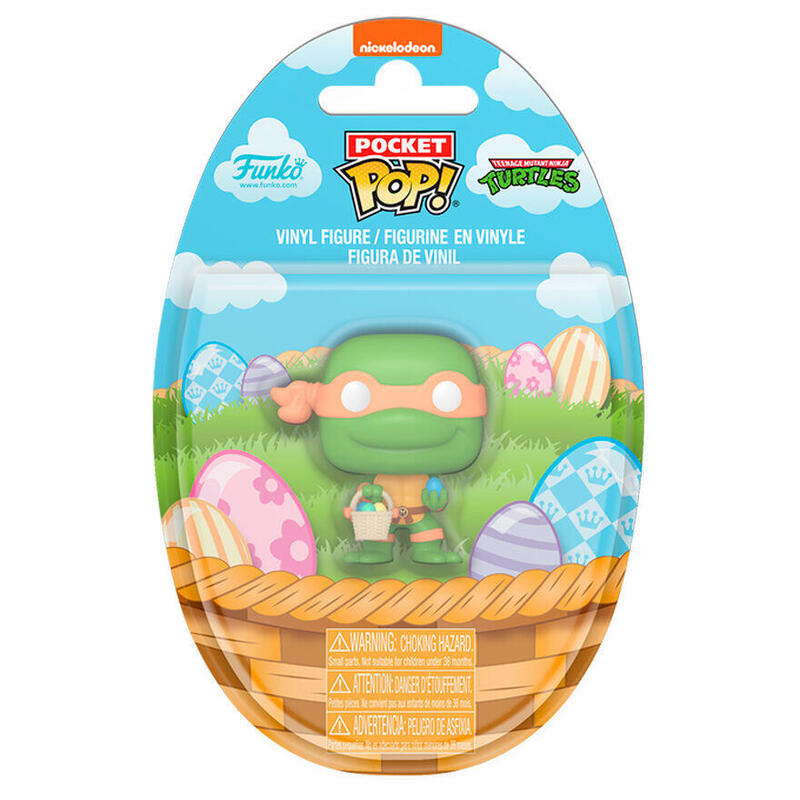 Pack De 16 Unidades - Figura Pocket Pop Tortugas Ninja Michelangelo Conejo De Pascua