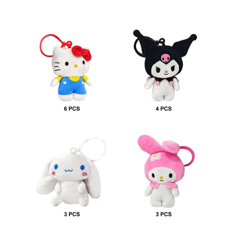 Pack De 16 Unidades - Llavero Peluche Hello Kitty And Friends Surtido