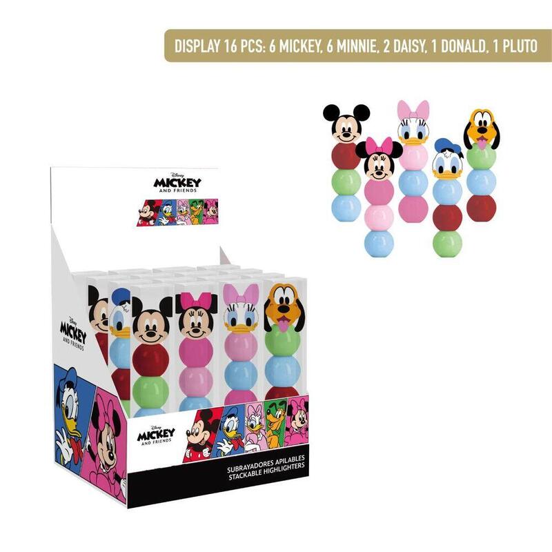 Pack De 16 Unidades - Subrayador Apilable Disney Surtido