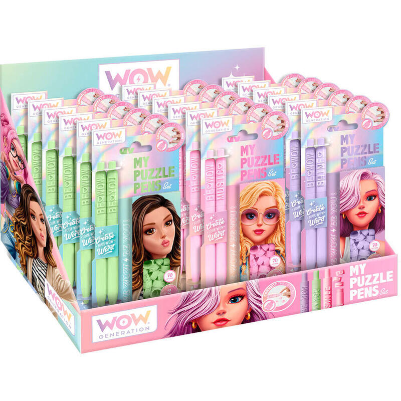 Pack De 18 Unidades - Set Boligrafos Puzzle Wow Generation Surtido