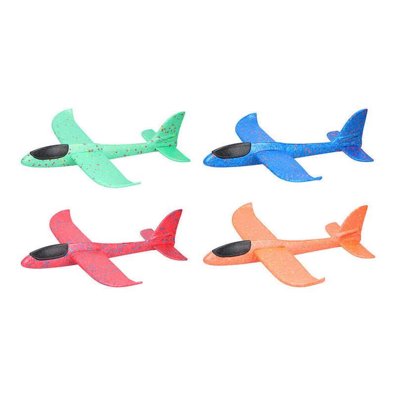 Pack De 2 Unidades - Avion Planeador De Porexpan 47x39x12cm Colores Surtidos