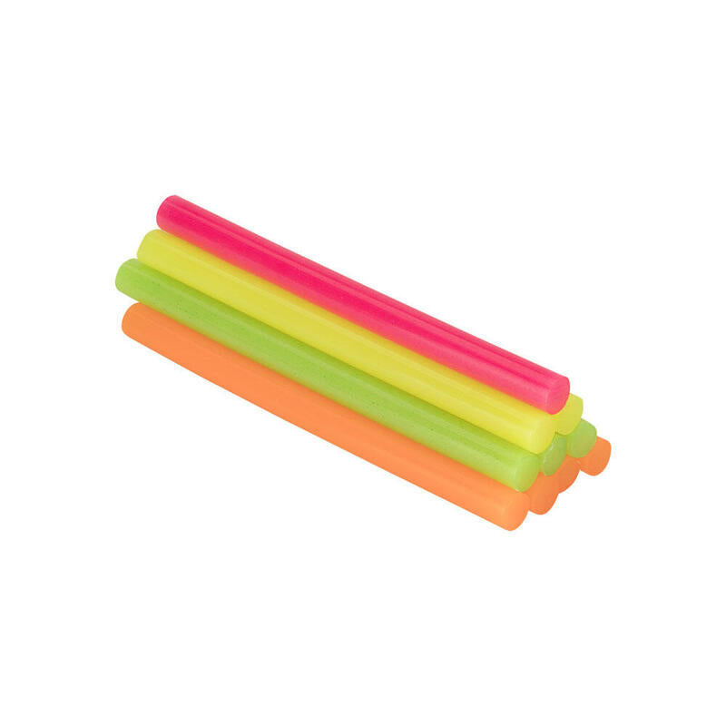 Pack De 2 Unidades - Barra De Cola Termofusible Para Decoración Con Varios Colores Flúor, Ø8 X 120 Mm , Blister 20 Uds