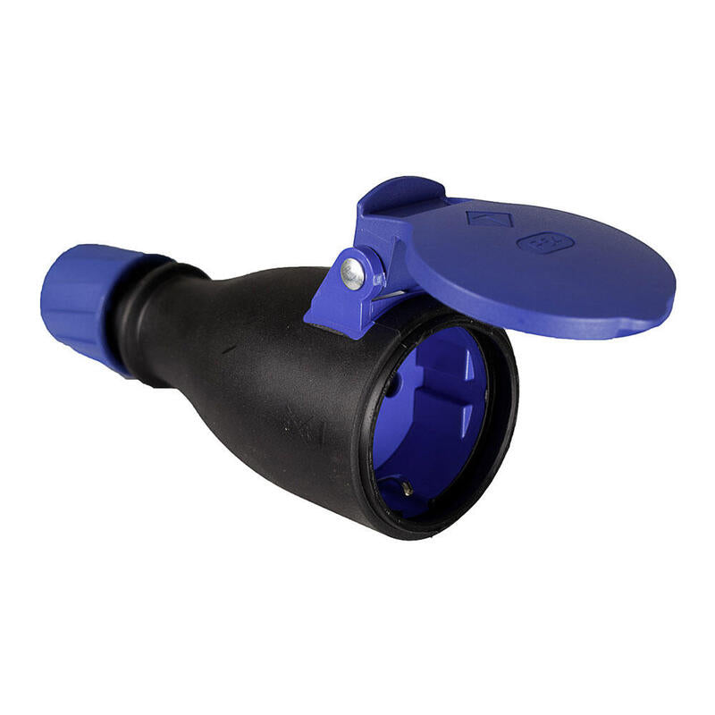 Pack De 2 Unidades - Base Aerea De Caucho Con Tapa Y Prensaestopa 16a 250v T/Tl Ip54 4,8mm Negra Solera 707t.