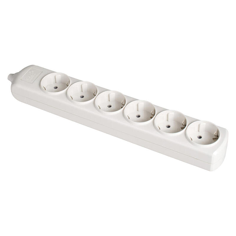 Pack De 2 Unidades - Base Bipolar 6 Tomas T/Tl 10/16 A 250 V Color Blanco