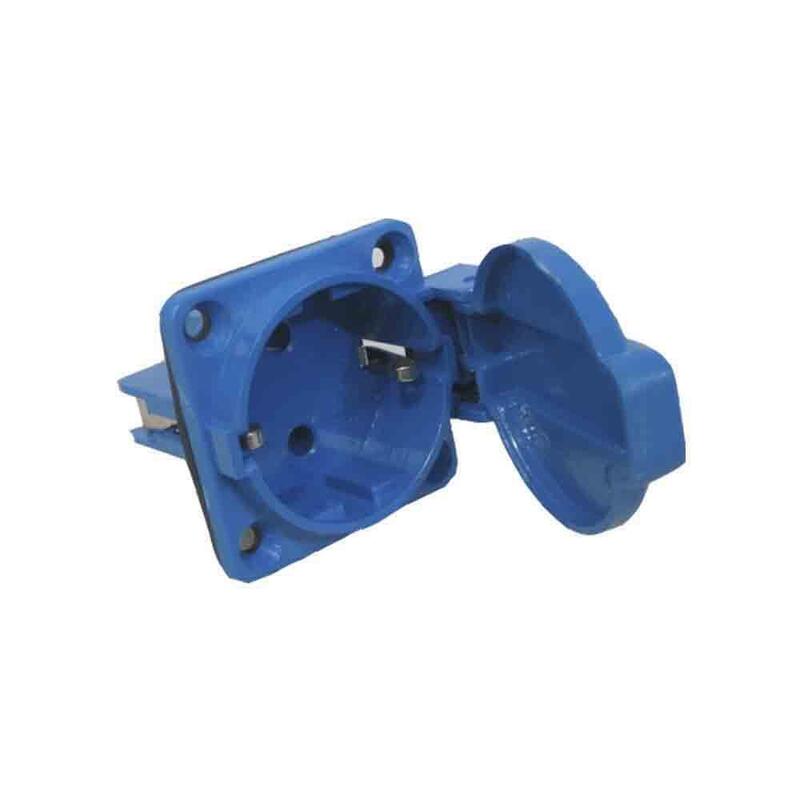 Pack De 2 Unidades - Base Empotrar Tipo Schuko 2p+T Azul 16a 230v~ Ip44