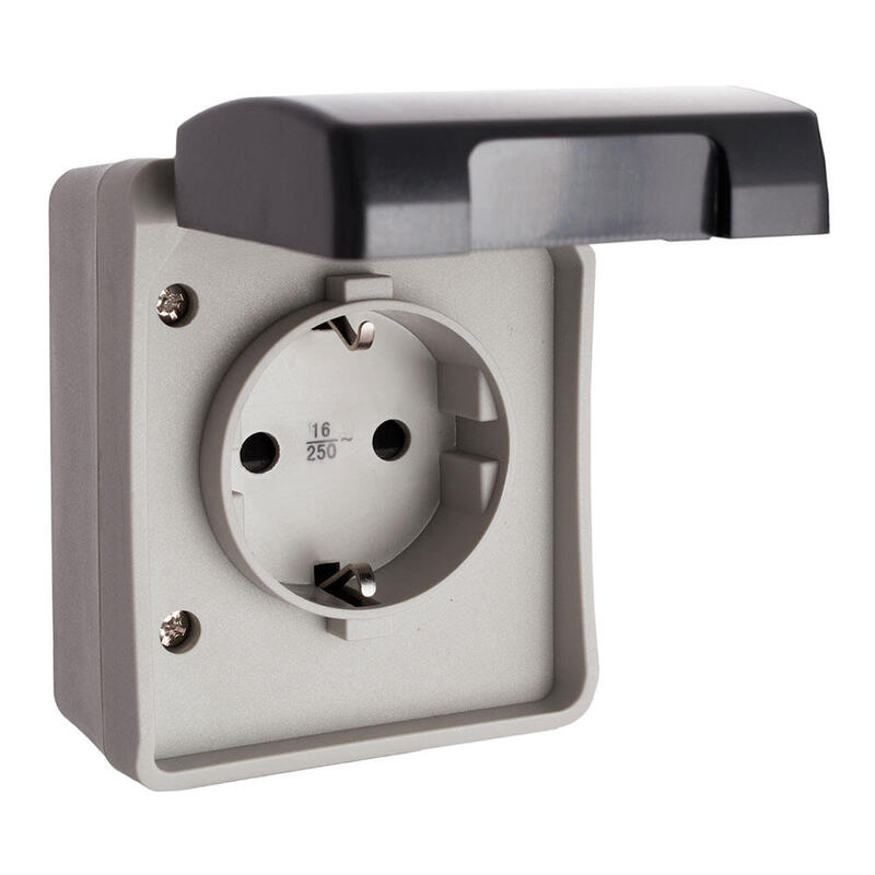Pack De 2 Unidades - Base Fija Estanca 2p+T 16 A 250v~ Ip44