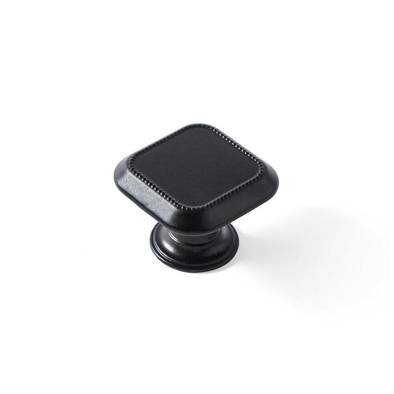 Pack De 2 Unidades - Blister Con 4 Pomos Metálicos Para Mueble, Con Acabado Negro Mate Mod. 3120 30x30mm Rei
