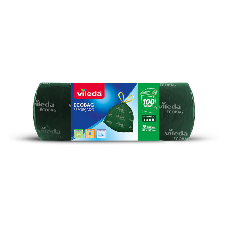 Pack De 2 Unidades - Bolsa De Basura Ecobag 100l 100% Reciclada 10 Sacos 172035 Vileda