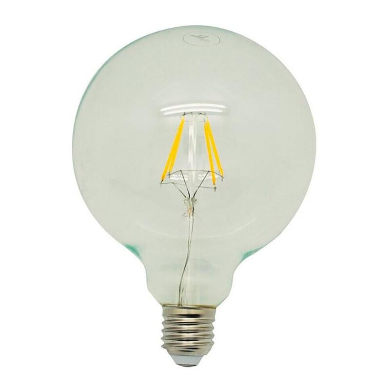 Pack De 2 Unidades - Bombilla Globo Filamento Led G125, E27, 4 W, 400 Lm, 2700 K Luz Cálida, Ø125 X 178 Mm