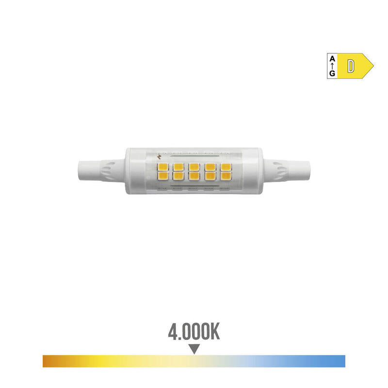 Pack De 2 Unidades - Bombilla Lineal Led 78mm R7s 5.5w 600lm 4000k Luz Dia Ø1,5x7,8cm Edm