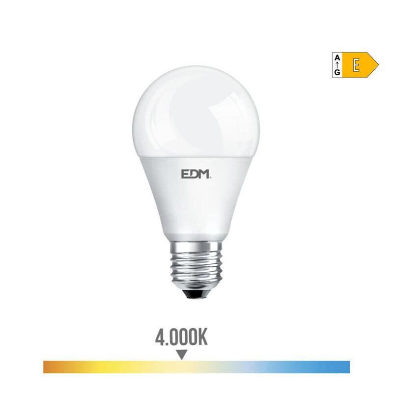 Pack De 2 Unidades - Bombilla Standard Led E27 17w 1800lm 4000k Luz Dia Ø6,5x12,5cm Edm