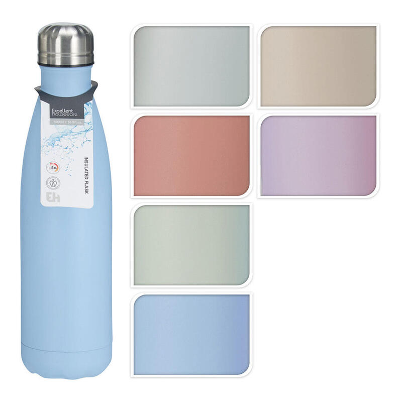 Pack De 2 Unidades - Botella Isotérmica Colores Surtidos 500 Ml