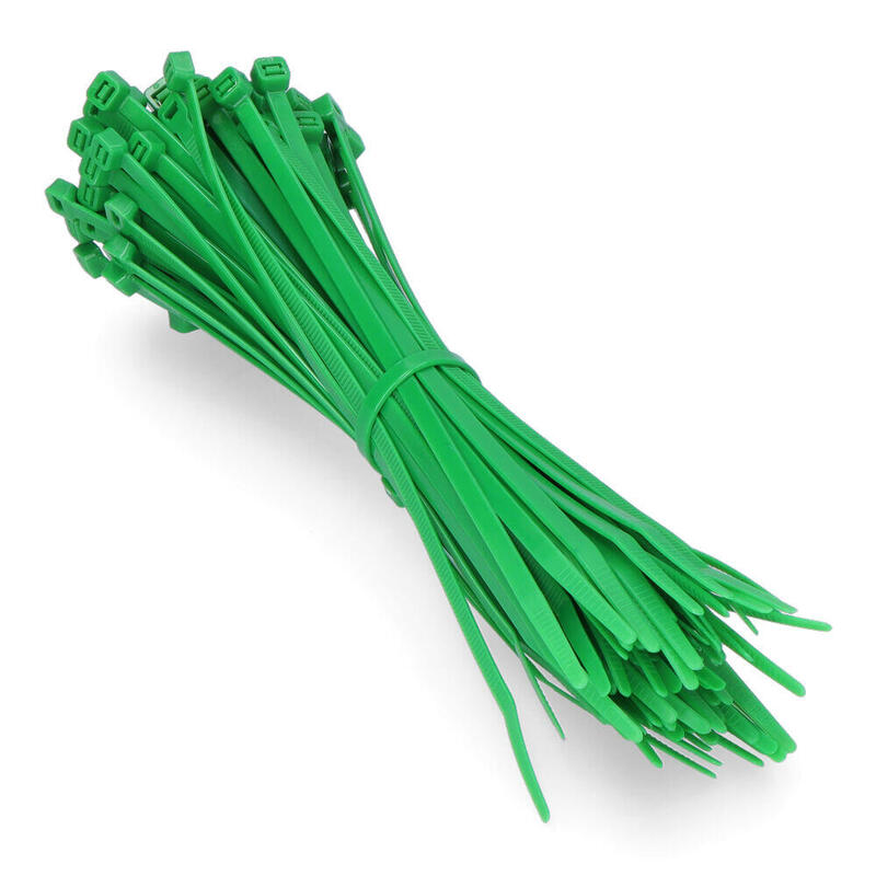 Pack De 2 Unidades - Bridas Verdes 200x4,8mm (Bolsa 100 Unid.) Nylon Alta Calidad
