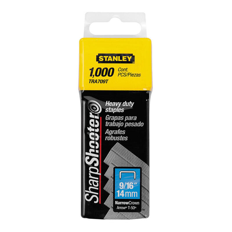 Pack De 2 Unidades - Caja 1000 Grapas Tipo G (4/11/140) 14mm 1-Tra709t Stanley